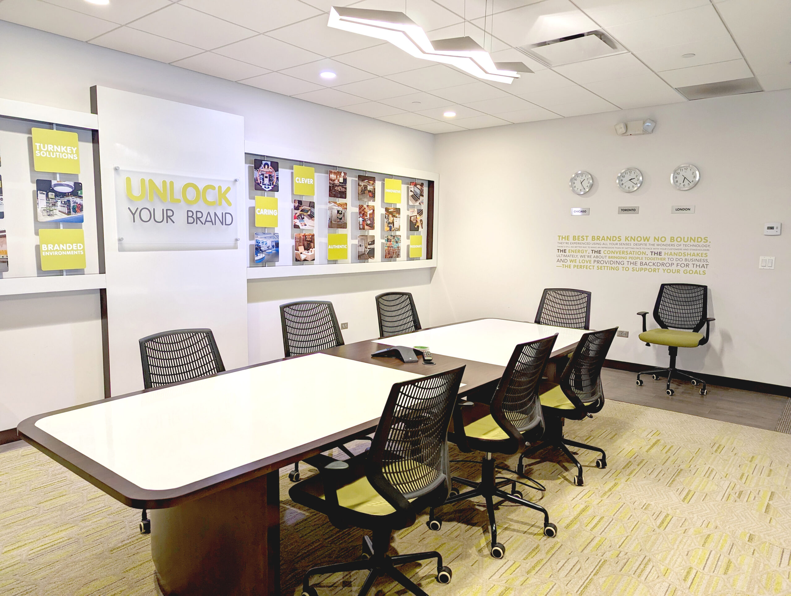 Branded conference room environment