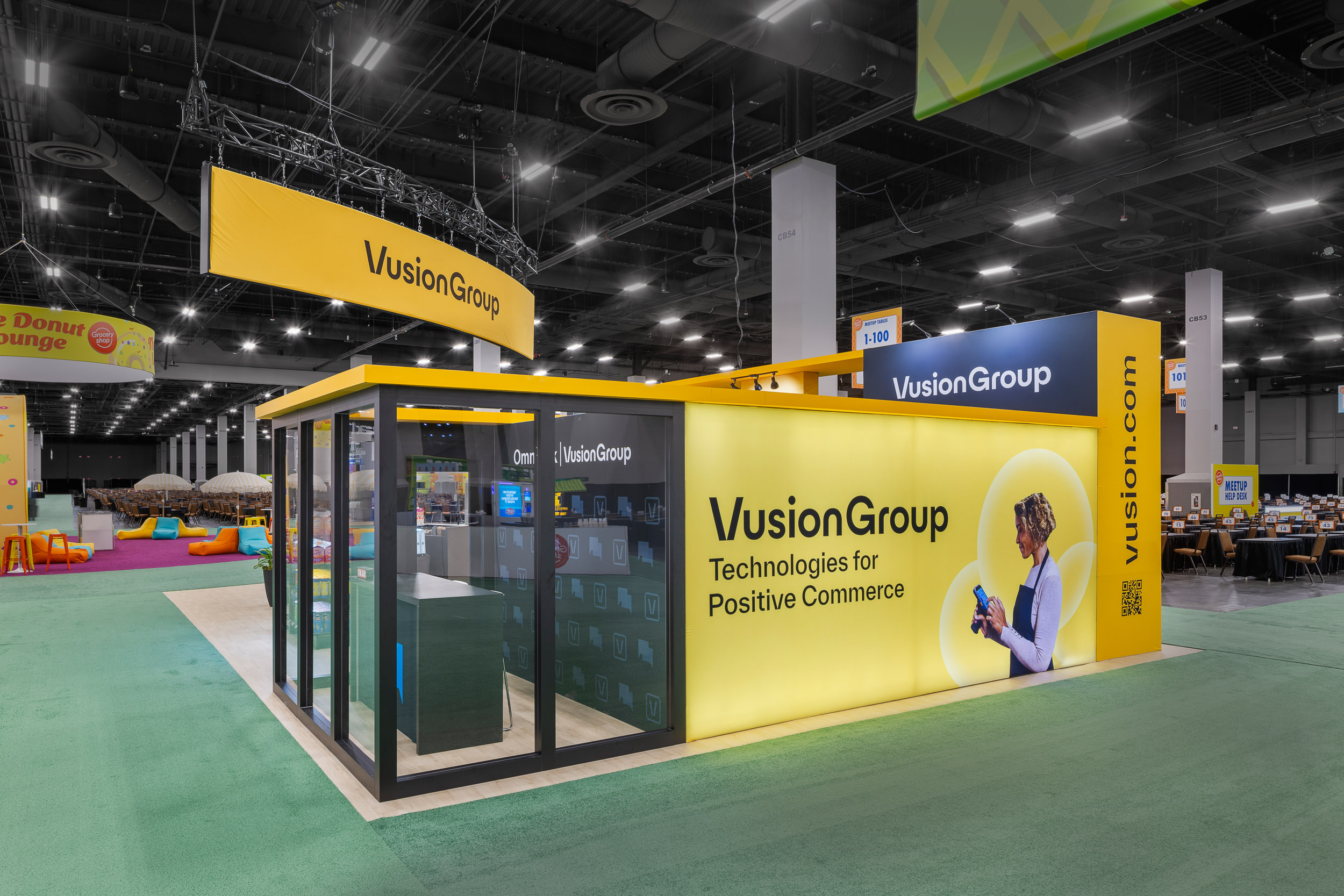 Vusion Group custom rental trade show booth at the Grocery Shop Conference