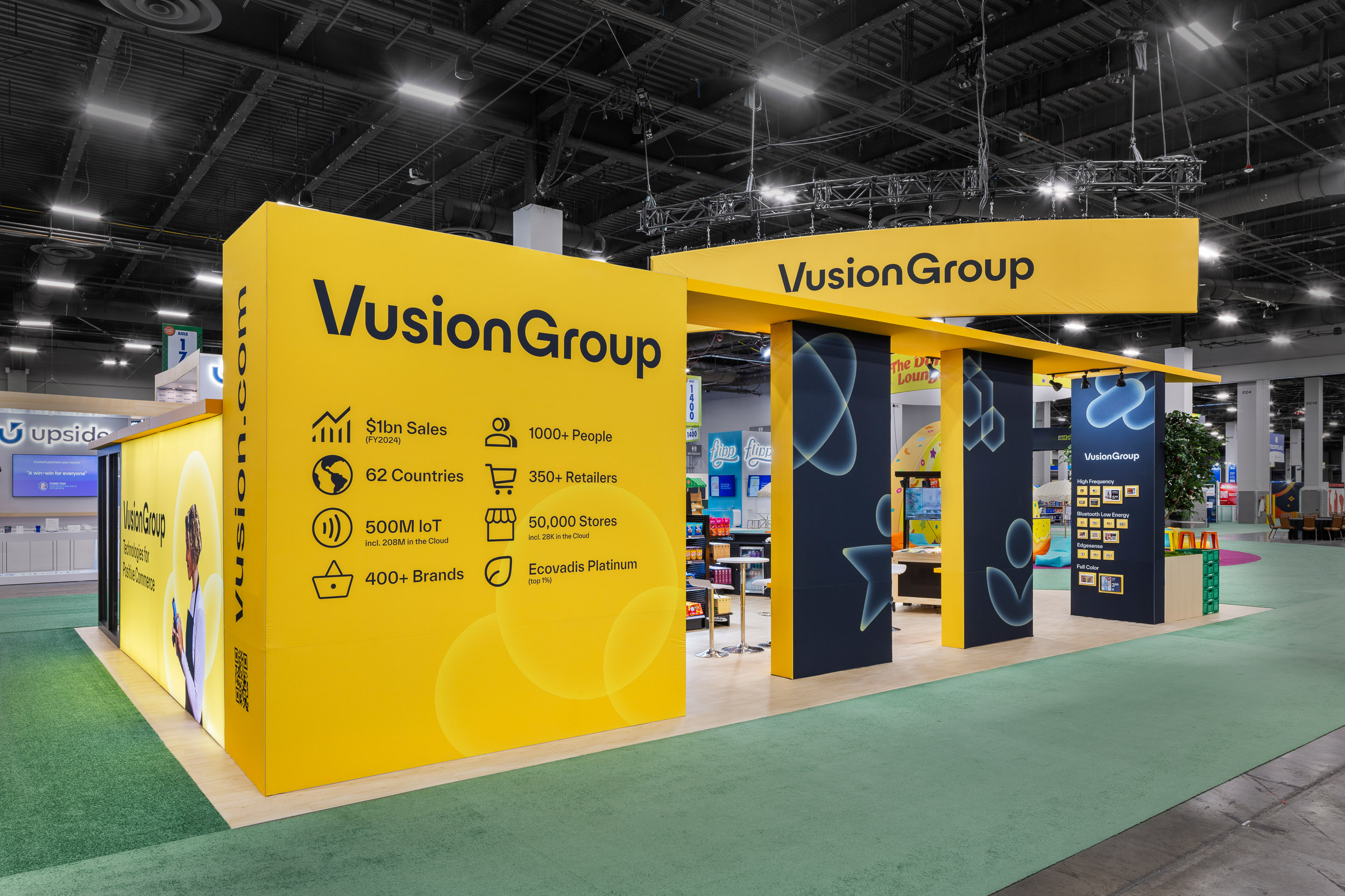 Vusion Group custom rental trade show booth at the Grocery Shop Conference