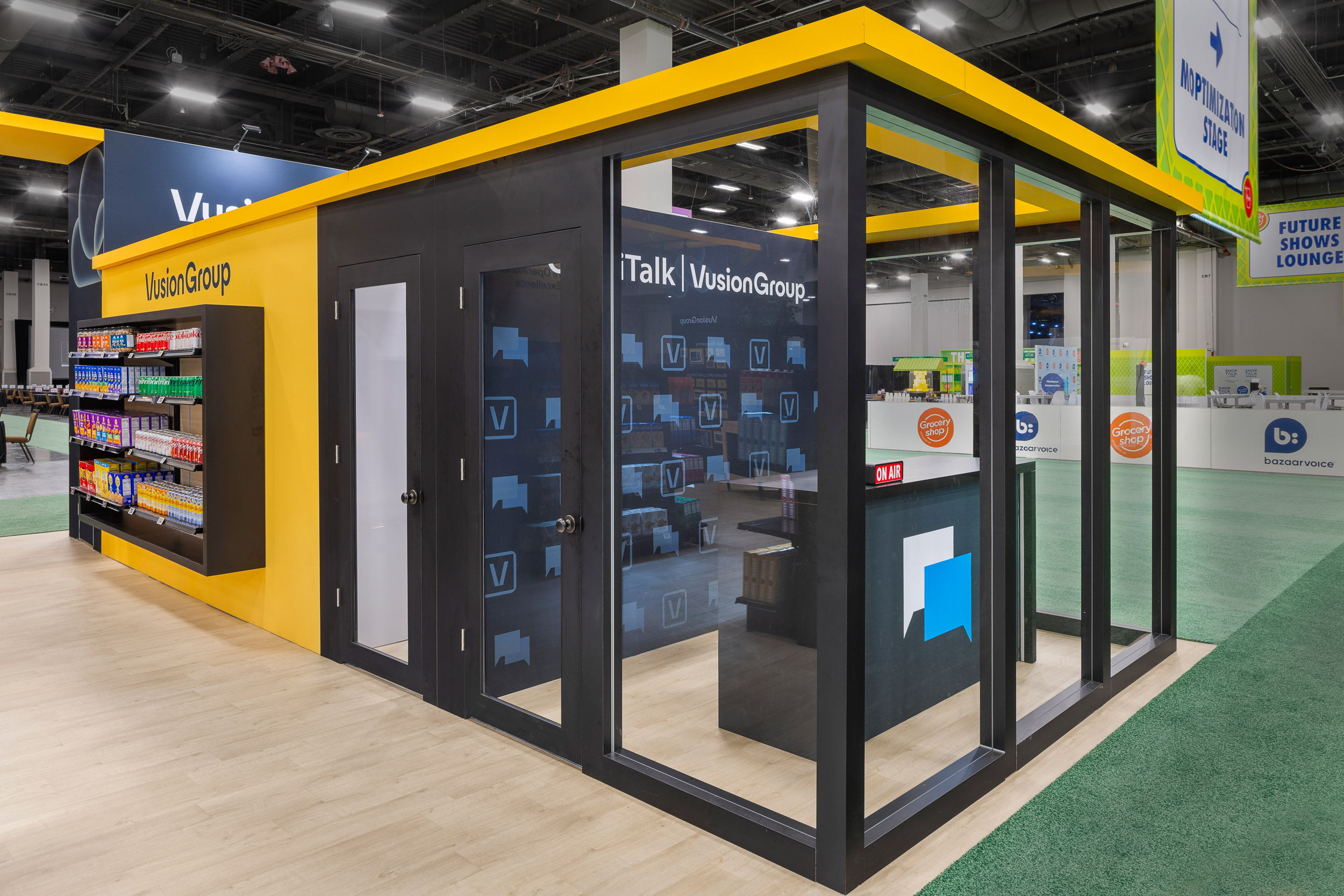 Vusion Group custom rental trade show booth at the Grocery Shop Conference