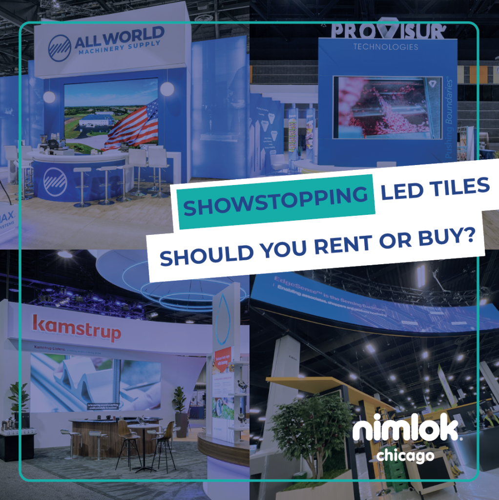 Nimlok Chicago social media post, should you rent or purchase showstopping LED tiles