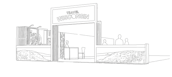 Travel Wisconsin Line Drawing